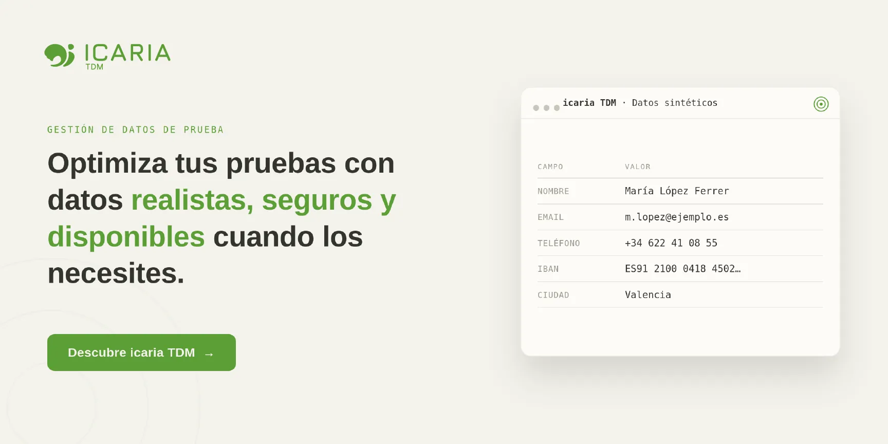 icaria TDM demostración