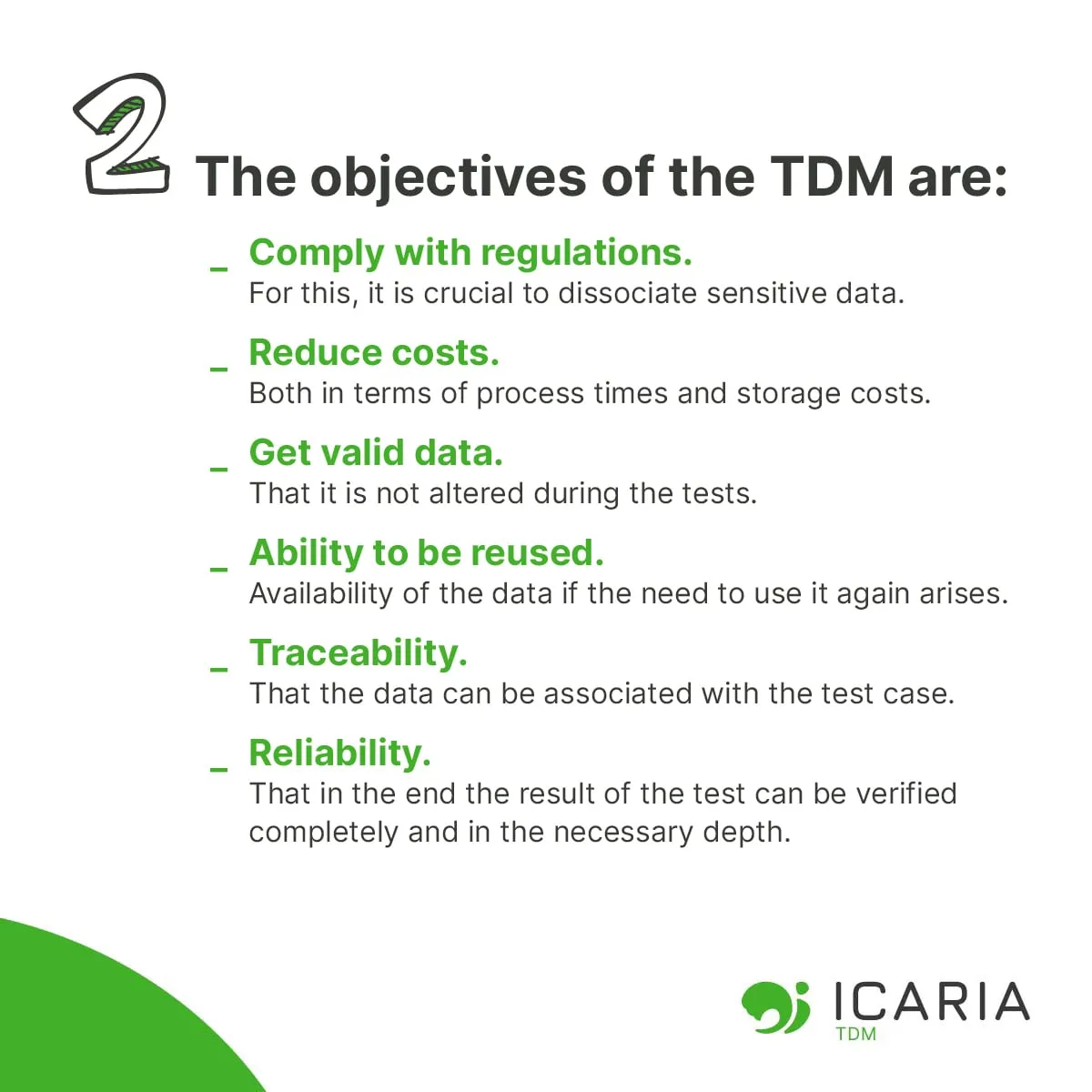 the objectives of the TDM